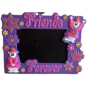 Polar Bear Friends Forever Purple Plastic Kids Photo Picture Frame Animals Theme